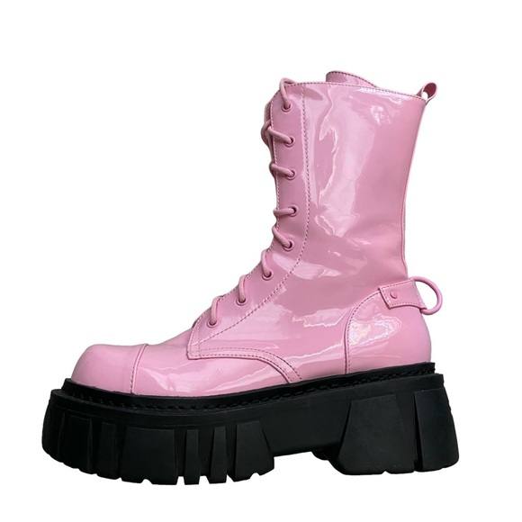 Sugar Thrillz Platform Combat Boots size 9.5 - Picture 2 of 11